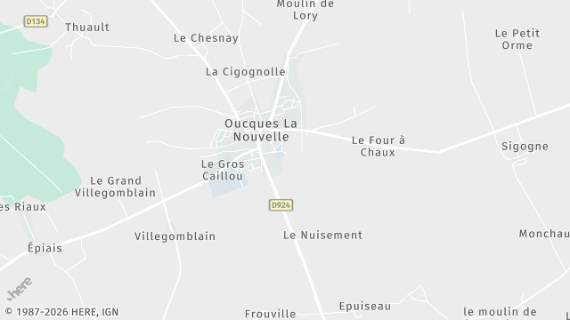 Carte de la zone d'intervention à Oucques La Nouvelle