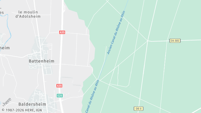 Carte de la zone d'intervention à Battenheim