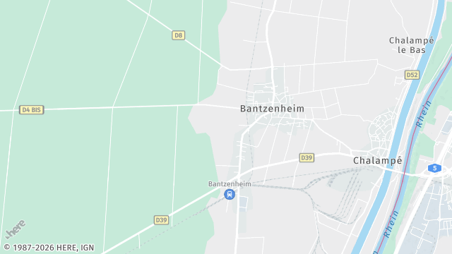 Carte de la zone d'intervention à Bantzenheim