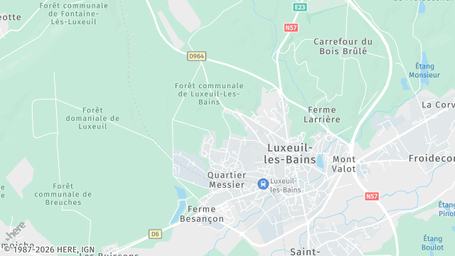 Carte de la zone d'intervention à Luxeuil-les-Bains