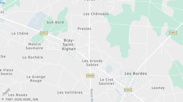 Carte de la zone d'intervention à Bray-Saint-Aignan