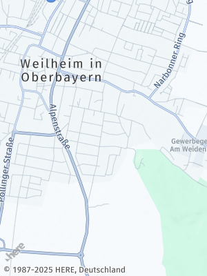 Here Map of Weilheim in Oberbayern