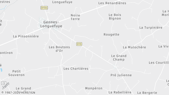 Carte de la zone d'intervention à Gennes-Longuefuye
