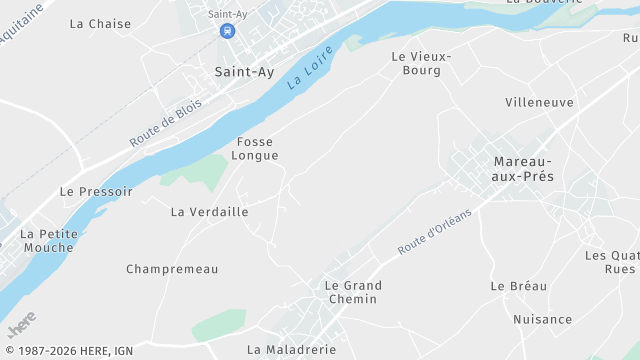 Carte de la zone d'intervention à Mareau-aux-Prés