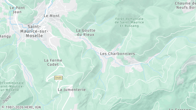 Carte de la zone d'intervention à Saint-Maurice-sur-Moselle