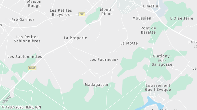 Carte de la zone d'intervention à Lorris