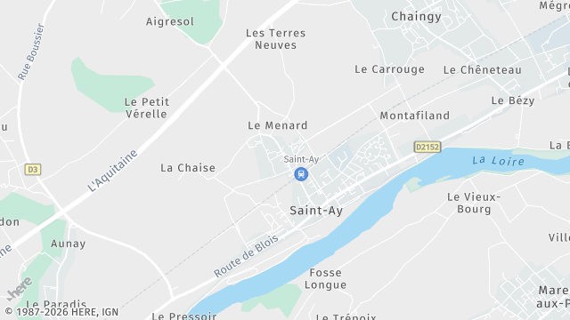 Carte de la zone d'intervention à Saint-Ay