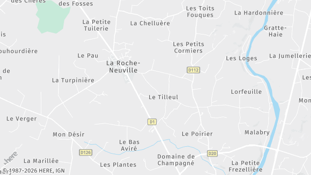 Carte de la zone d'intervention à La Roche-Neuville