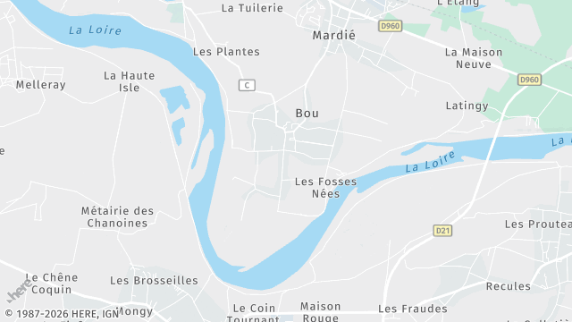 Carte de la zone d'intervention à Bou