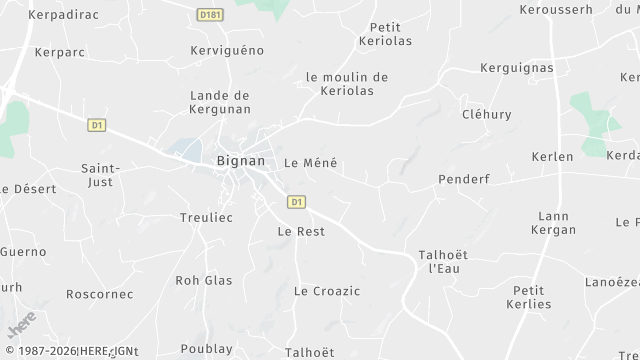 Carte de la zone d'intervention à Bignan