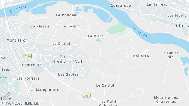 Carte de la zone d'intervention à Saint-Denis-en-Val