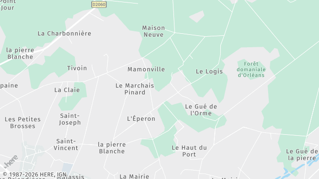 Carte de la zone d'intervention à Saint-Martin-d'Abbat
