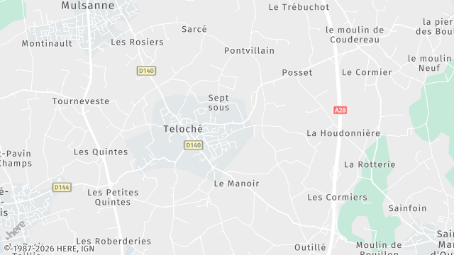 Carte de la zone d'intervention à Teloché