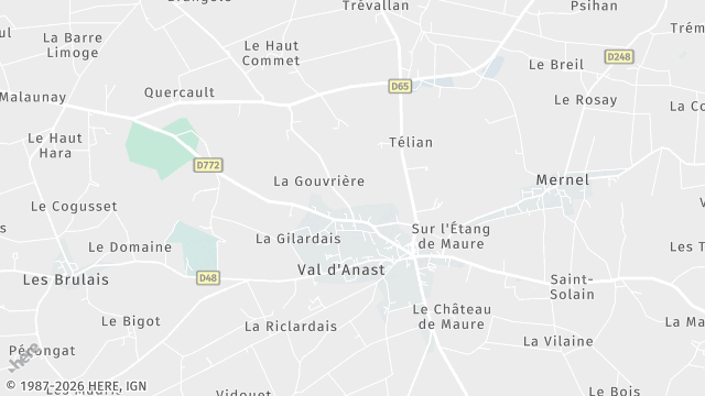 Carte de la zone d'intervention à Val d'Anast