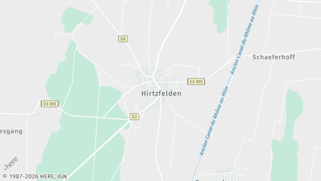 Carte de la zone d'intervention à Hirtzfelden