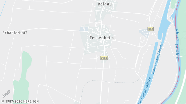 Carte de la zone d'intervention à Fessenheim