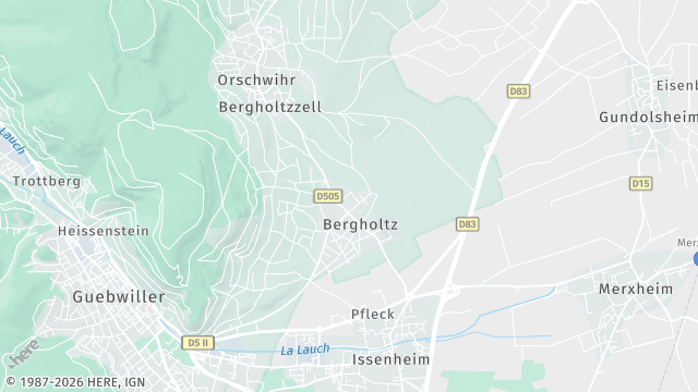 Carte de la zone d'intervention à Bergholtz