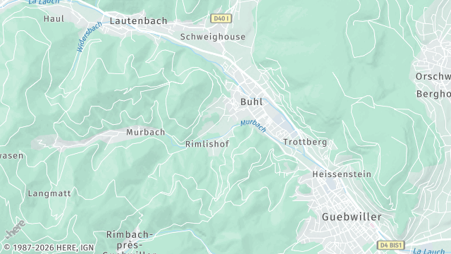 Carte de la zone d'intervention à Buhl