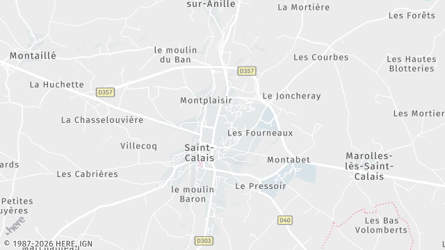 Carte de la zone d'intervention à Saint-Calais