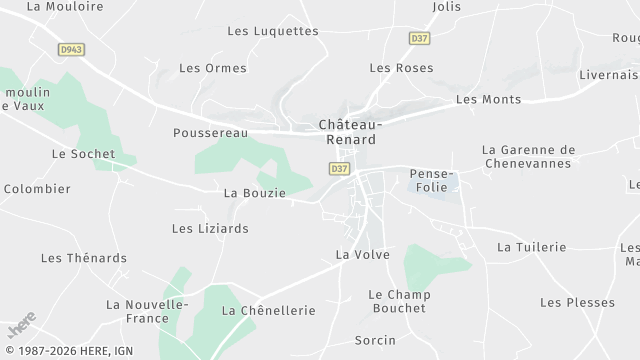 Carte de la zone d'intervention à Château-Renard