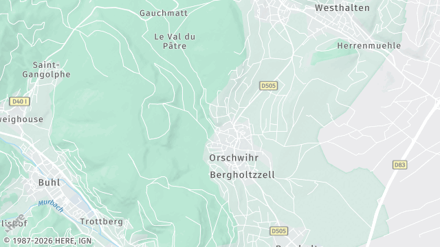 Carte de la zone d'intervention à Orschwihr