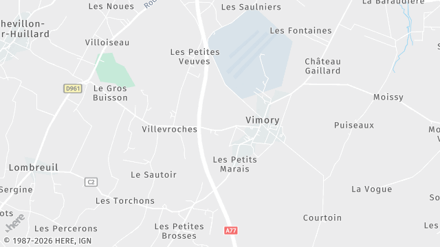 Carte de la zone d'intervention à Vimory