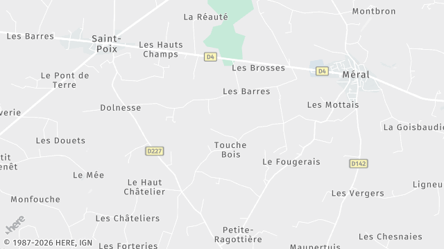 Carte de la zone d'intervention à Méral