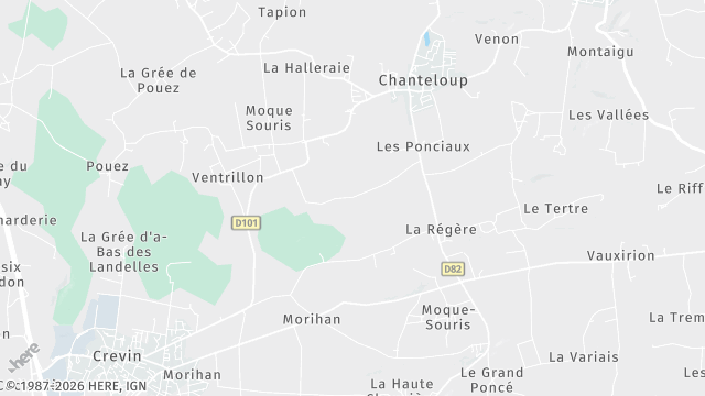 Carte de la zone d'intervention à Chanteloup