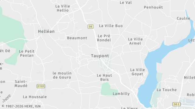 Carte de la zone d'intervention à Taupont