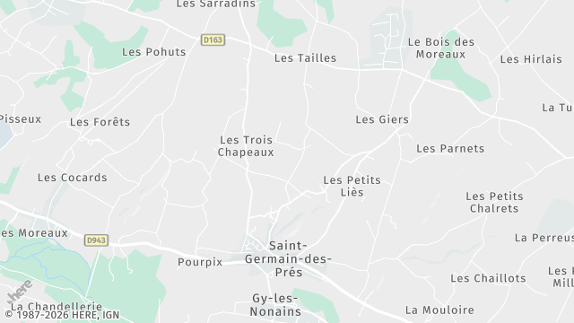 Carte de la zone d'intervention à Saint-Germain-des-Prés