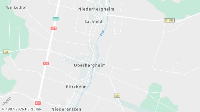 Carte de la zone d'intervention à Oberhergheim
