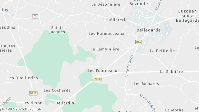 Carte de la zone d'intervention à Bellegarde