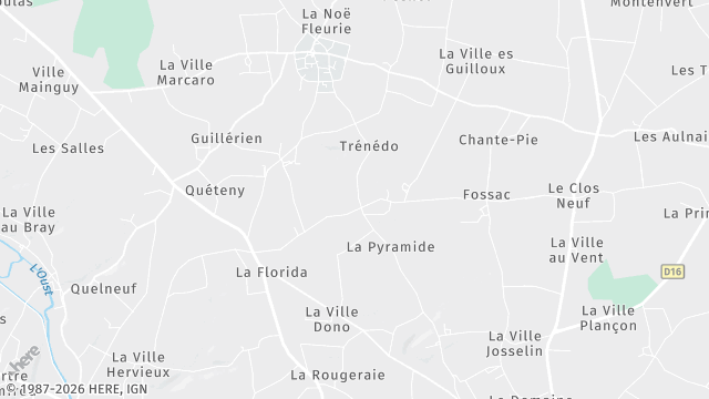 Carte de la zone d'intervention à Forges de Lanouée