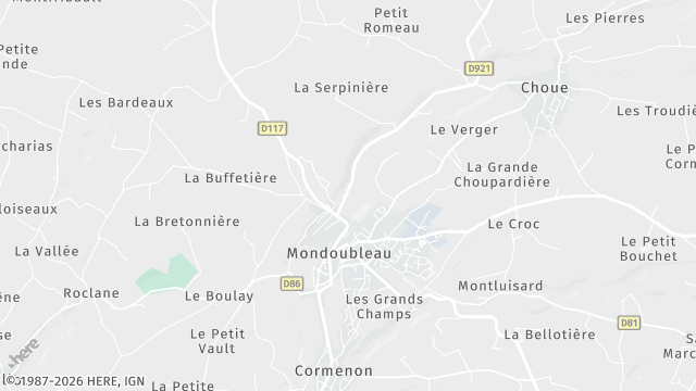 Carte de la zone d'intervention à Mondoubleau