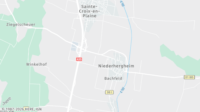 Carte de la zone d'intervention à Niederhergheim
