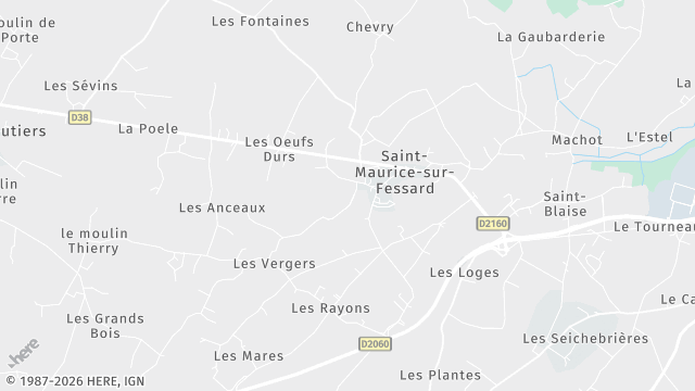 Carte de la zone d'intervention à Saint-Maurice-sur-Fessard