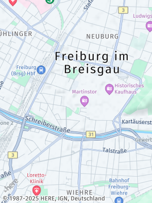 Here Map of Freiburg im Breisgau
