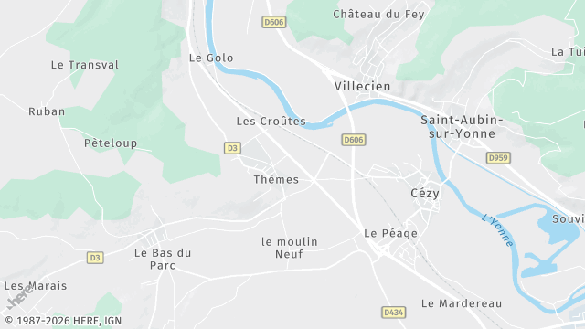 Carte de la zone d'intervention à Cézy