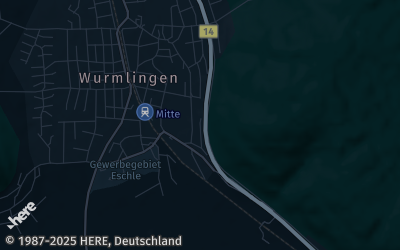 Heizung Map of Wurmlingen bei Tuttlingen