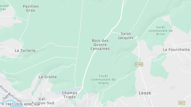 Carte de la zone d'intervention à Joigny