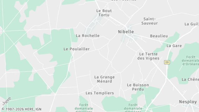 Carte de la zone d'intervention à Nibelle