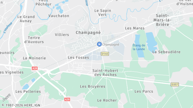 Carte de la zone d'intervention à Champagné