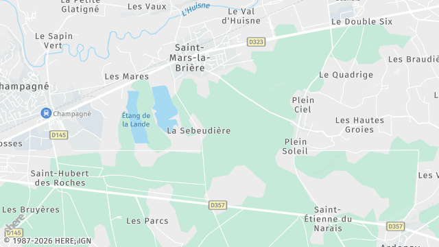 Carte de la zone d'intervention à Saint-Mars-la-Brière