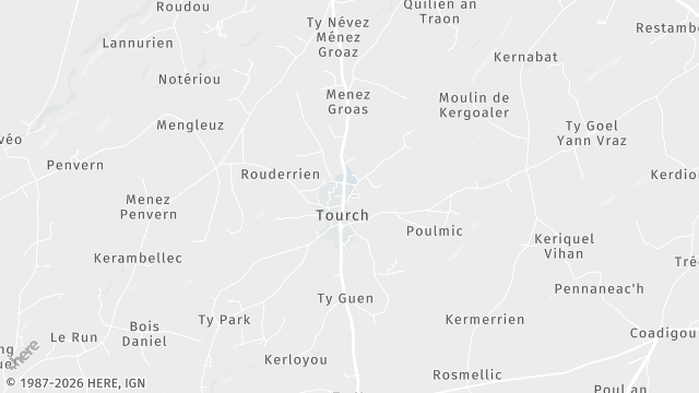 Carte de la zone d'intervention à Tourch