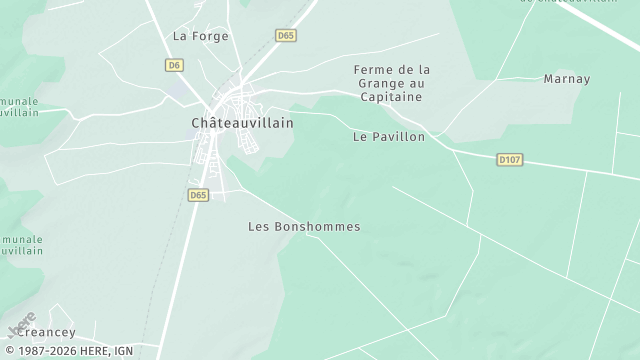 Carte de la zone d'intervention à Châteauvillain