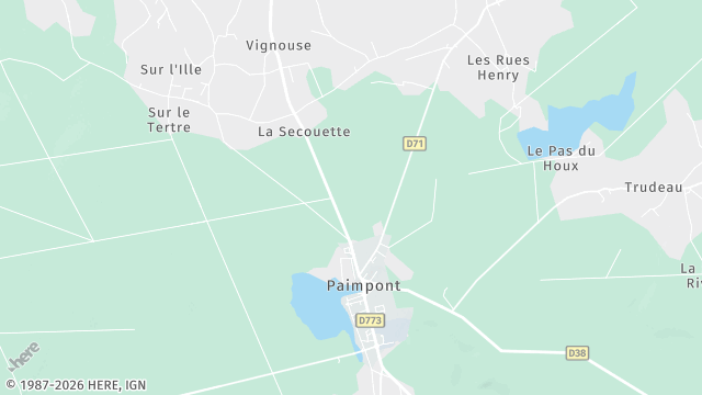 Carte de la zone d'intervention à Paimpont