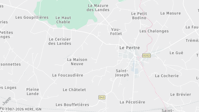 Carte de la zone d'intervention à Le Pertre