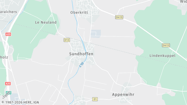 Carte de la zone d'intervention à Sundhoffen