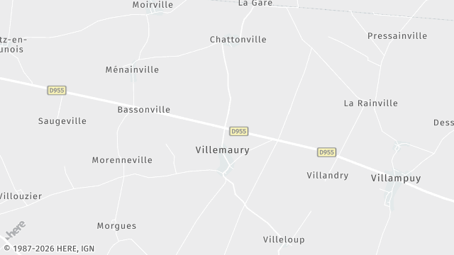 Carte de la zone d'intervention à Villemaury