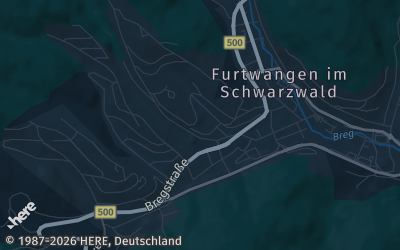 Heizung Map of Furtwangen im Schwarzwald
